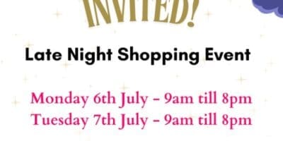 Late Night Shopping at Uniform Direct 6th & 7th July